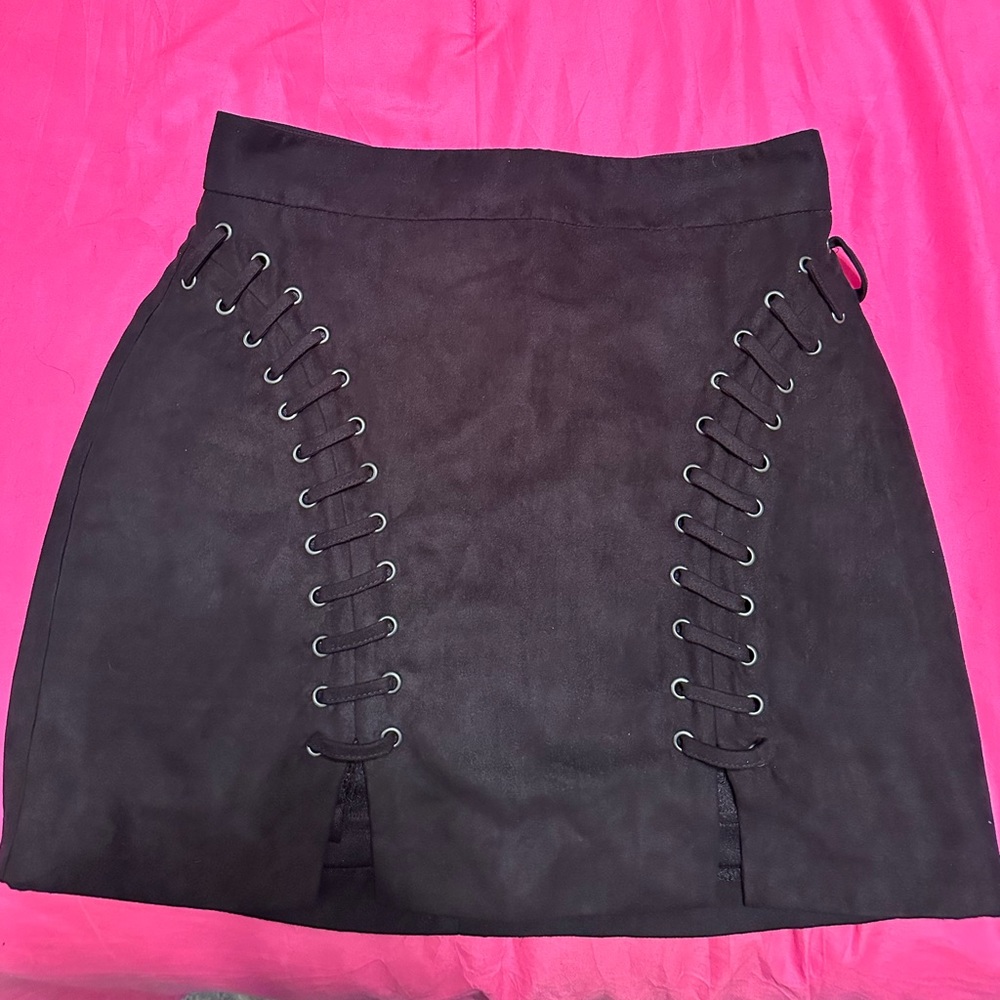 Forever 21 Black suede skirt